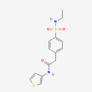 2-[4-(ethylsulfamoyl)phenyl]-N-thiophen-3-ylacetamide