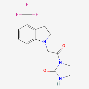 1-[2-[4-(Trifluoromethyl)-2,3-dihydroindol-1-yl]acetyl]imidazolidin-2-one