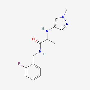 N-[(2-fluorophenyl)methyl]-2-[(1-methylpyrazol-4-yl)amino]propanamide