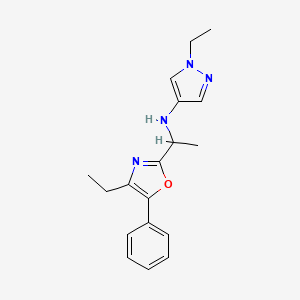 1-ethyl-N-[1-(4-ethyl-5-phenyl-1,3-oxazol-2-yl)ethyl]pyrazol-4-amine