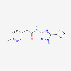 N-(5-cyclobutyl-1H-1,2,4-triazol-3-yl)-2-(6-methylpyridin-3-yl)acetamide