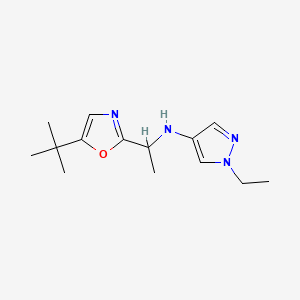 N-[1-(5-tert-butyl-1,3-oxazol-2-yl)ethyl]-1-ethylpyrazol-4-amine