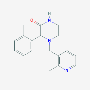 3-(2-Methylphenyl)-4-[(2-methylpyridin-3-yl)methyl]piperazin-2-one