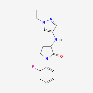 3-[(1-Ethylpyrazol-4-yl)amino]-1-(2-fluorophenyl)pyrrolidin-2-one