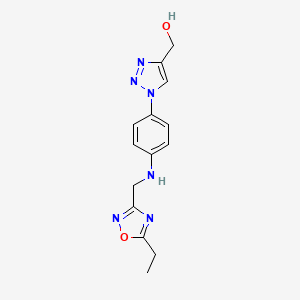 [1-[4-[(5-Ethyl-1,2,4-oxadiazol-3-yl)methylamino]phenyl]triazol-4-yl]methanol