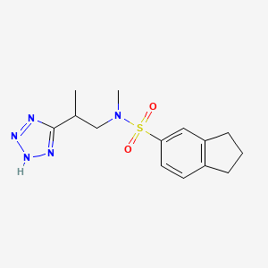 N-methyl-N-[2-(2H-tetrazol-5-yl)propyl]-2,3-dihydro-1H-indene-5-sulfonamide