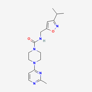 4-(2-methylpyrimidin-4-yl)-N-[(3-propan-2-yl-1,2-oxazol-5-yl)methyl]piperazine-1-carboxamide