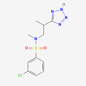 3-chloro-N-methyl-N-[2-(2H-tetrazol-5-yl)propyl]benzenesulfonamide