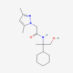 N-(2-cyclohexyl-1-hydroxypropan-2-yl)-2-(3,5-dimethylpyrazol-1-yl)acetamide