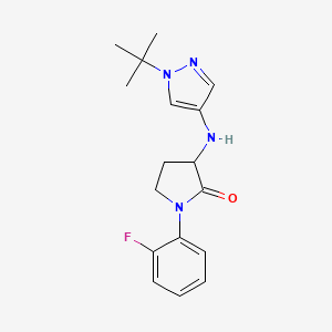 3-[(1-Tert-butylpyrazol-4-yl)amino]-1-(2-fluorophenyl)pyrrolidin-2-one