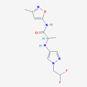 2-[[1-(2,2-difluoroethyl)pyrazol-4-yl]amino]-N-(3-methyl-1,2-oxazol-5-yl)propanamide