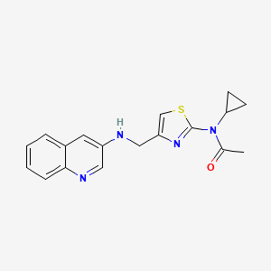 N-cyclopropyl-N-[4-[(quinolin-3-ylamino)methyl]-1,3-thiazol-2-yl]acetamide