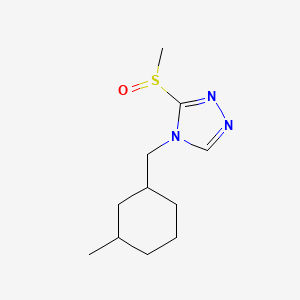 molecular formula C11H19N3OS B7655579 4-[(3-Methylcyclohexyl)methyl]-3-methylsulfinyl-1,2,4-triazole 