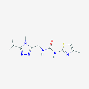 1-[(4-Methyl-5-propan-2-yl-1,2,4-triazol-3-yl)methyl]-3-(4-methyl-1,3-thiazol-2-yl)urea