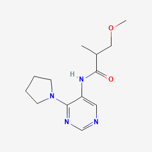 3-methoxy-2-methyl-N-(4-pyrrolidin-1-ylpyrimidin-5-yl)propanamide