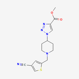 Methyl 1-[1-[(4-cyanothiophen-2-yl)methyl]piperidin-4-yl]triazole-4-carboxylate