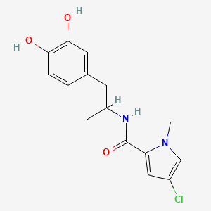 4-chloro-N-[1-(3,4-dihydroxyphenyl)propan-2-yl]-1-methylpyrrole-2-carboxamide