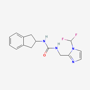 1-[[1-(difluoromethyl)imidazol-2-yl]methyl]-3-(2,3-dihydro-1H-inden-2-yl)urea