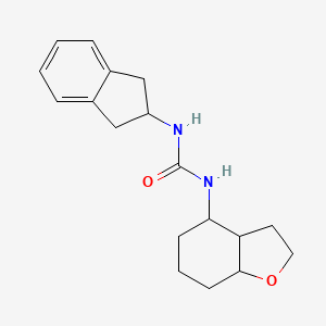 molecular formula C18H24N2O2 B7655675 1-(2,3,3a,4,5,6,7,7a-octahydro-1-benzofuran-4-yl)-3-(2,3-dihydro-1H-inden-2-yl)urea 