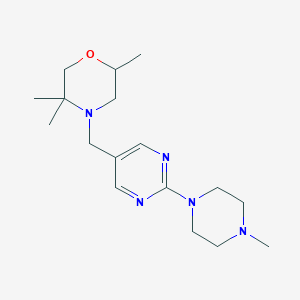 2,5,5-Trimethyl-4-[[2-(4-methylpiperazin-1-yl)pyrimidin-5-yl]methyl]morpholine