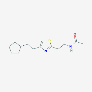 N-[2-[4-(2-cyclopentylethyl)-1,3-thiazol-2-yl]ethyl]acetamide