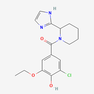 (3-chloro-5-ethoxy-4-hydroxyphenyl)-[2-(1H-imidazol-2-yl)piperidin-1-yl]methanone