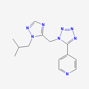 4-[1-[[2-(2-Methylpropyl)-1,2,4-triazol-3-yl]methyl]tetrazol-5-yl]pyridine