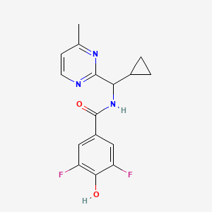 N-[cyclopropyl-(4-methylpyrimidin-2-yl)methyl]-3,5-difluoro-4-hydroxybenzamide