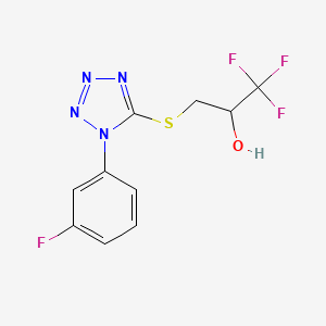 1,1,1-Trifluoro-3-[1-(3-fluorophenyl)tetrazol-5-yl]sulfanylpropan-2-ol