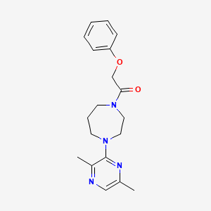 molecular formula C19H24N4O2 B7655852 1-[4-(3,6-Dimethylpyrazin-2-yl)-1,4-diazepan-1-yl]-2-phenoxyethanone 