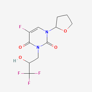 5-Fluoro-1-(oxolan-2-yl)-3-(3,3,3-trifluoro-2-hydroxypropyl)pyrimidine-2,4-dione