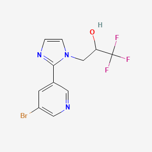 3-[2-(5-Bromopyridin-3-yl)imidazol-1-yl]-1,1,1-trifluoropropan-2-ol