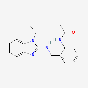 N-[2-[[(1-ethylbenzimidazol-2-yl)amino]methyl]phenyl]acetamide