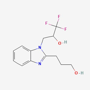 1,1,1-Trifluoro-3-[2-(3-hydroxypropyl)benzimidazol-1-yl]propan-2-ol