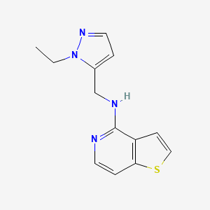 N-[(2-ethylpyrazol-3-yl)methyl]thieno[3,2-c]pyridin-4-amine