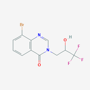 molecular formula C11H8BrF3N2O2 B7655995 8-Bromo-3-(3,3,3-trifluoro-2-hydroxypropyl)quinazolin-4-one 