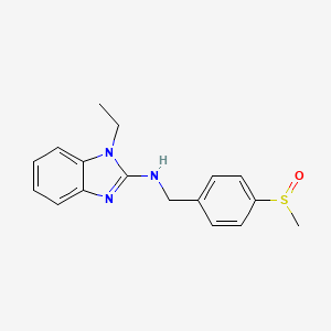 1-ethyl-N-[(4-methylsulfinylphenyl)methyl]benzimidazol-2-amine