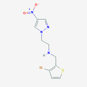 N-[(3-bromothiophen-2-yl)methyl]-2-(4-nitropyrazol-1-yl)ethanamine