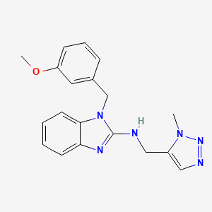 1-[(3-methoxyphenyl)methyl]-N-[(3-methyltriazol-4-yl)methyl]benzimidazol-2-amine