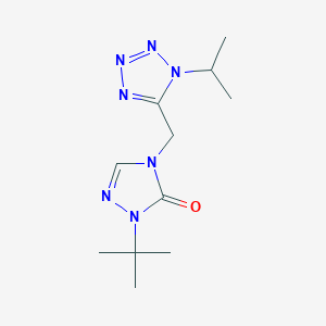 2-Tert-butyl-4-[(1-propan-2-yltetrazol-5-yl)methyl]-1,2,4-triazol-3-one