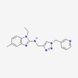 1-ethyl-5-methyl-N-[[1-(pyridin-3-ylmethyl)triazol-4-yl]methyl]benzimidazol-2-amine