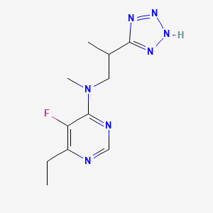 6-ethyl-5-fluoro-N-methyl-N-[2-(2H-tetrazol-5-yl)propyl]pyrimidin-4-amine