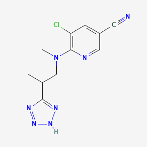 5-chloro-6-[methyl-[2-(2H-tetrazol-5-yl)propyl]amino]pyridine-3-carbonitrile