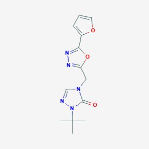 2-Tert-butyl-4-[[5-(furan-2-yl)-1,3,4-oxadiazol-2-yl]methyl]-1,2,4-triazol-3-one