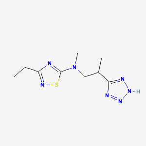 3-ethyl-N-methyl-N-[2-(2H-tetrazol-5-yl)propyl]-1,2,4-thiadiazol-5-amine