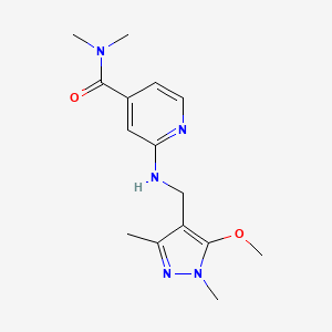 2-[(5-methoxy-1,3-dimethylpyrazol-4-yl)methylamino]-N,N-dimethylpyridine-4-carboxamide