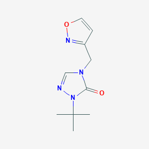 molecular formula C10H14N4O2 B7656122 2-Tert-butyl-4-(1,2-oxazol-3-ylmethyl)-1,2,4-triazol-3-one 