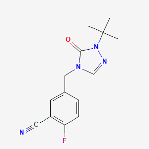 5-[(1-Tert-butyl-5-oxo-1,2,4-triazol-4-yl)methyl]-2-fluorobenzonitrile