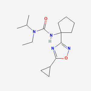 3-[1-(5-Cyclopropyl-1,2,4-oxadiazol-3-yl)cyclopentyl]-1-ethyl-1-propan-2-ylurea