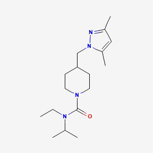 4-[(3,5-dimethylpyrazol-1-yl)methyl]-N-ethyl-N-propan-2-ylpiperidine-1-carboxamide